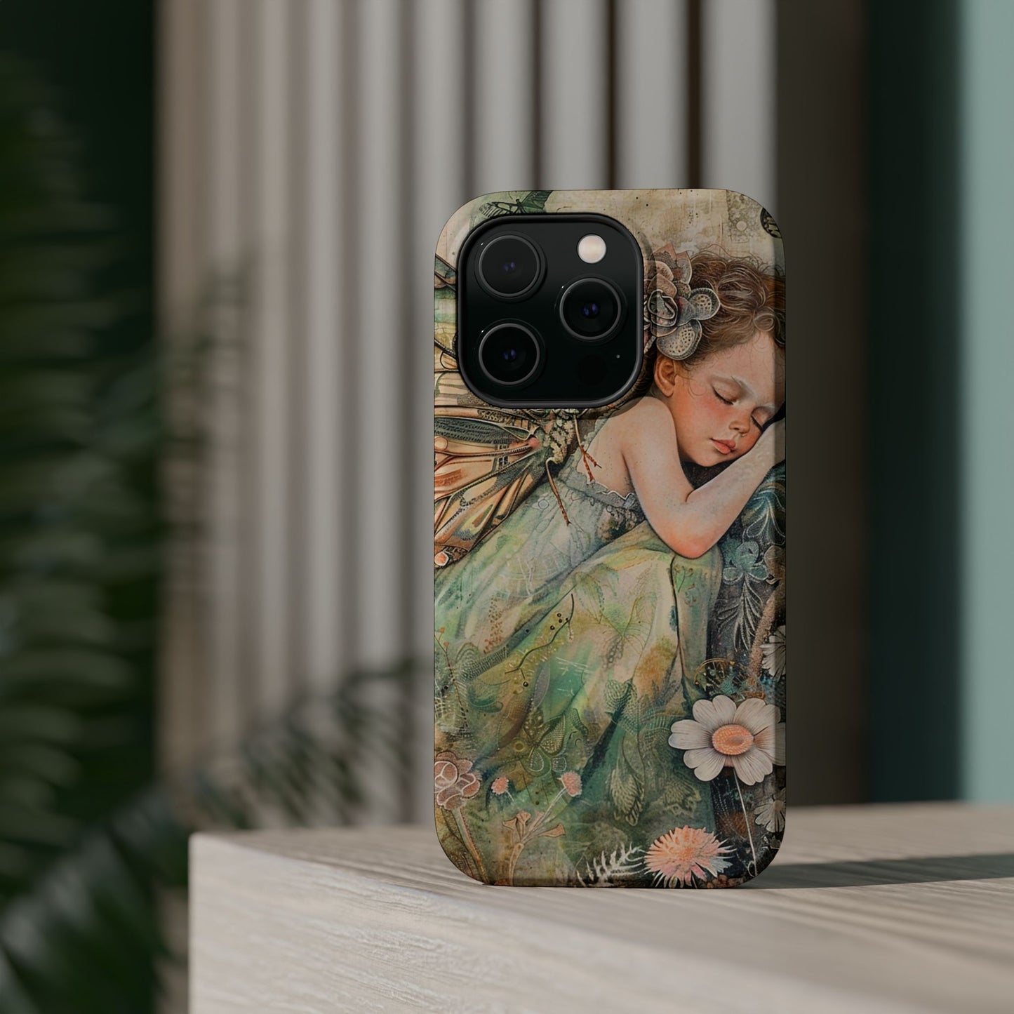 Fairy Sleeping Phone Case — Magnetic Impact-Resistant iPhone Cover