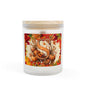 Autumn Monogram 'S' Frosted Glass Candle – Fall Pumpkin & Leaves 11oz