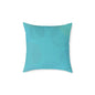 Turquoise Geometric Circle Accent Pillow — Modern Square Throw Pillow