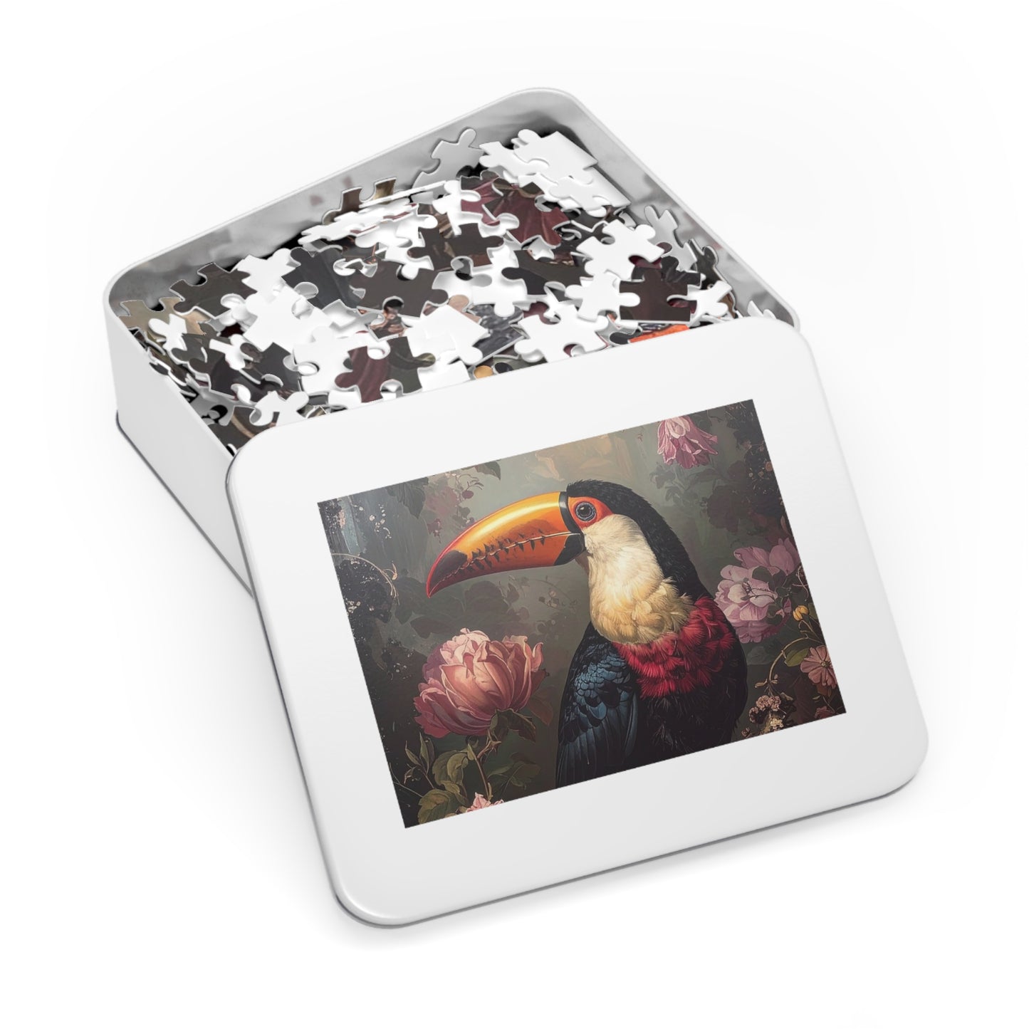 Vibrant Toucan Jigsaw Puzzle with Tin - Bird Lovers Gift, Home Decor, Family Activity, Tropical Art, Unique Presents