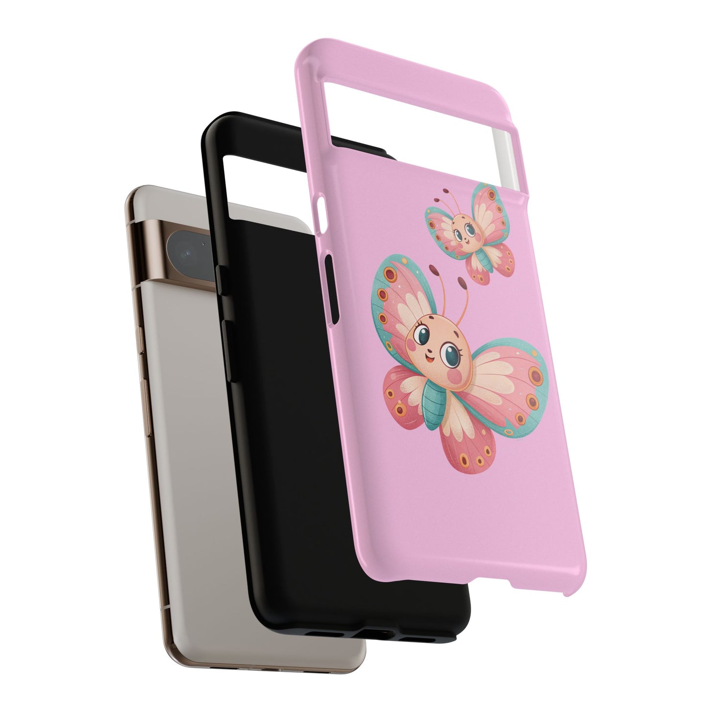 Cute Butterfly Phone Case, Tough Phone Cover, Girly Phone Accessory, Unique Gift for Her, Kids Phone Case, Floral Design Case