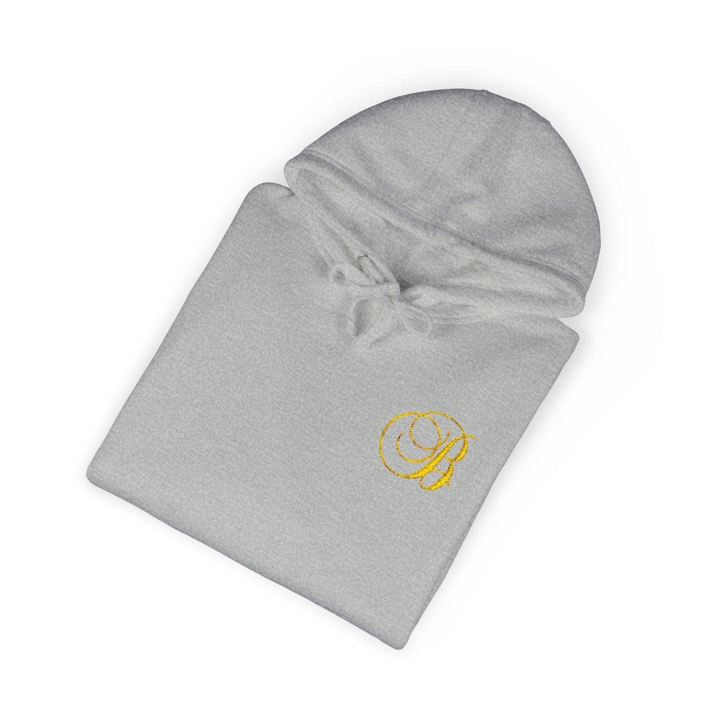 Coral Gold Floral Initial Hoodie — Monogram 'B' Casual Pullover