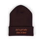 Hunting Enthusiast Beanie - "Just a Girl Who Loves to Hunt" Embroidered Cuffed Beanie