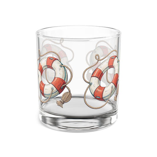Nautical Rocks Glass, 10oz – Coastal Barware, Beach House Gift, Maritime Decor, Summer Gathering