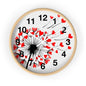 Heart Dandelion Wall Clock — Romantic Red Heart Seeds Decorative Clock