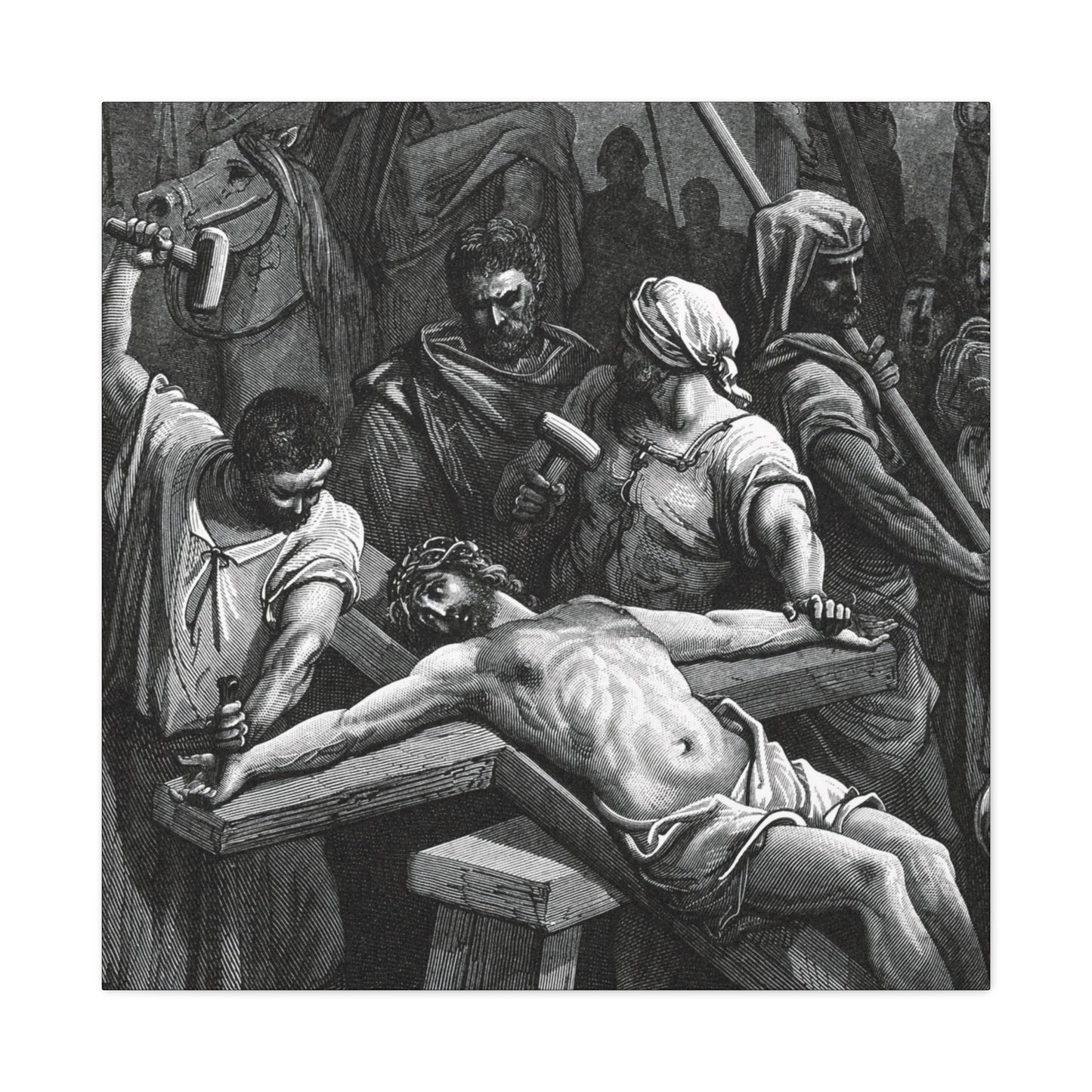 Crucifixion Art Matte Canvas Print – Stretched Religious Wall Decor