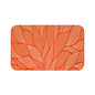Elegant Floral Bath Mat, Home Decor, Bathroom Accessory, Housewarming Gift, Spring Decor, Vibrant Orange Design