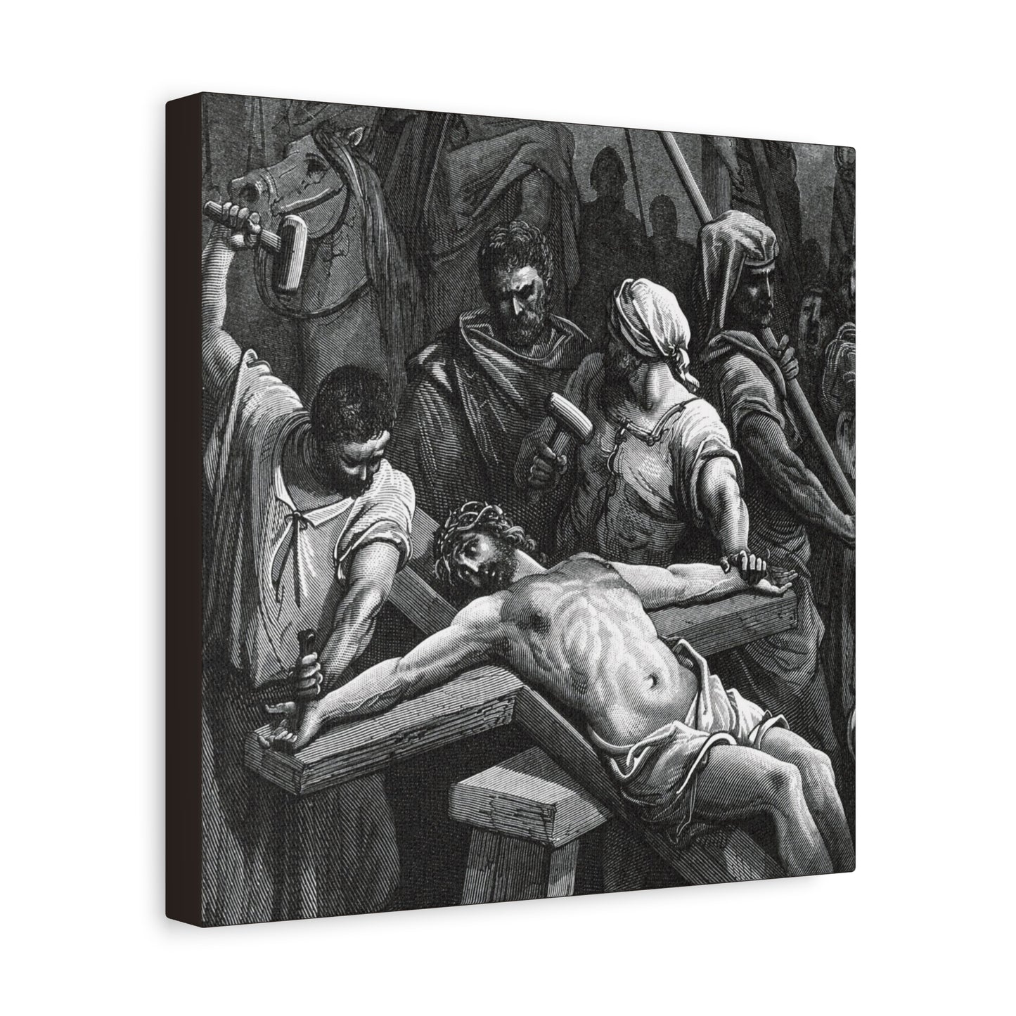 Crucifixion Art Matte Canvas Print – Stretched Religious Wall Decor