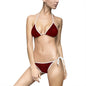 Chic Red Floral Bikini Set, Trendy Swimwear for Beach Days, Summer Pool Parties, Vacation Essentials, Swimwear Gift for Her