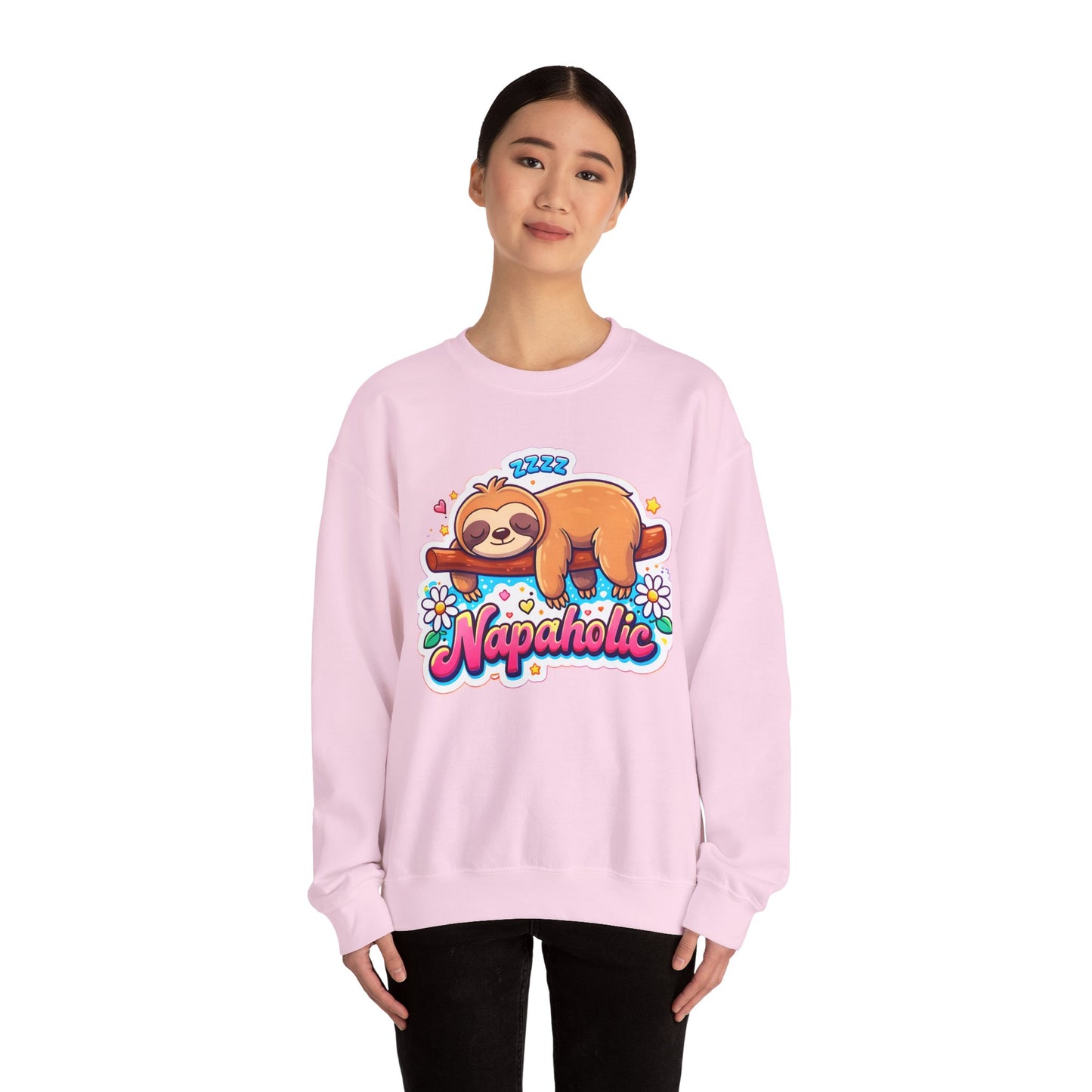 Napaholic Sweatshirt — Cute Sloth Nap Lover Crewneck