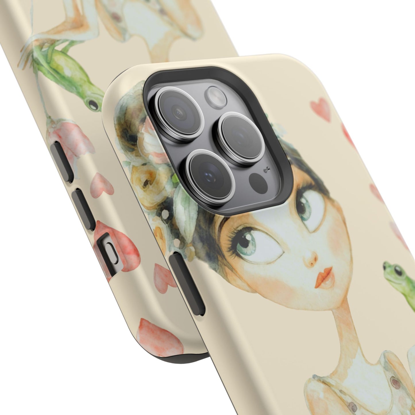 Whimsical Girl with Frog Magnetic Impact Phone Case