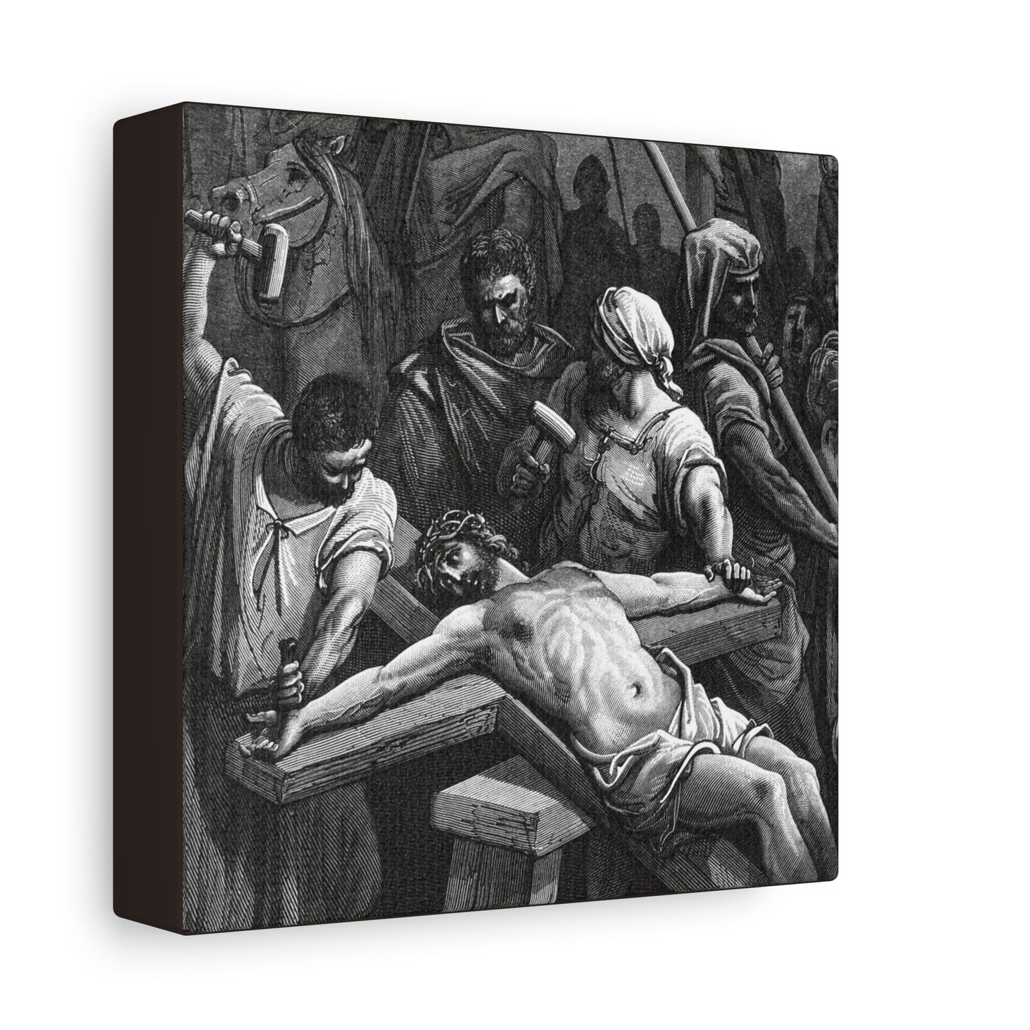 Crucifixion Art Matte Canvas Print – Stretched Religious Wall Decor