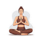 Yoga Girl Kiss-Cut Stickers, Meditation Stickers, Peaceful Decor, Boho [...]