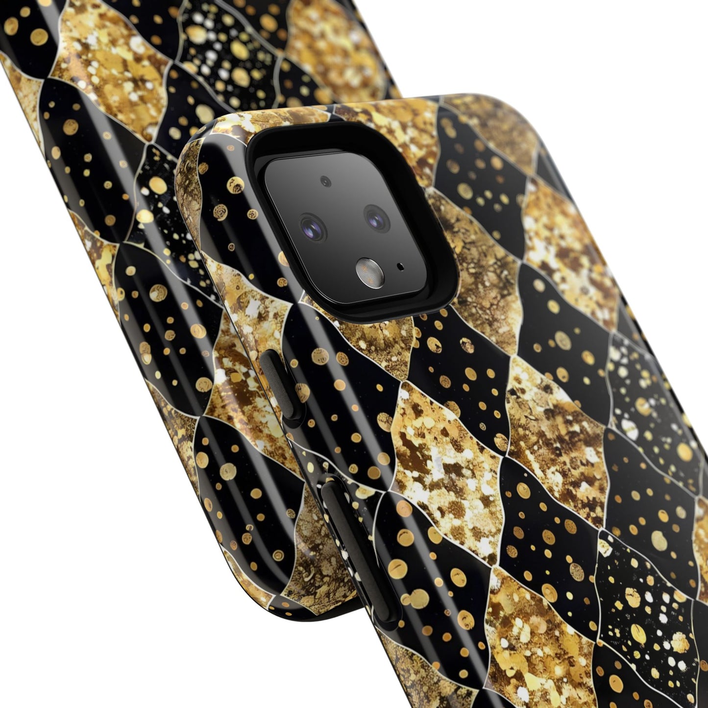 Elegant Gold & Black Phone Case for Tough Protection