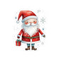Santa Claus Kiss-Cut Sticker — Cute Christmas Santa Laptop Decal