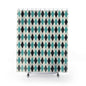 Stylish Geometric Shower Curtain, Modern Bathroom Decor, Aqua and Black Argyle, Unique Gift for Home Renovation, Holiday Essential, [...]