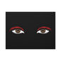 Red Lashes Wall Art Canvas — Glam Eyes Makeup Decor