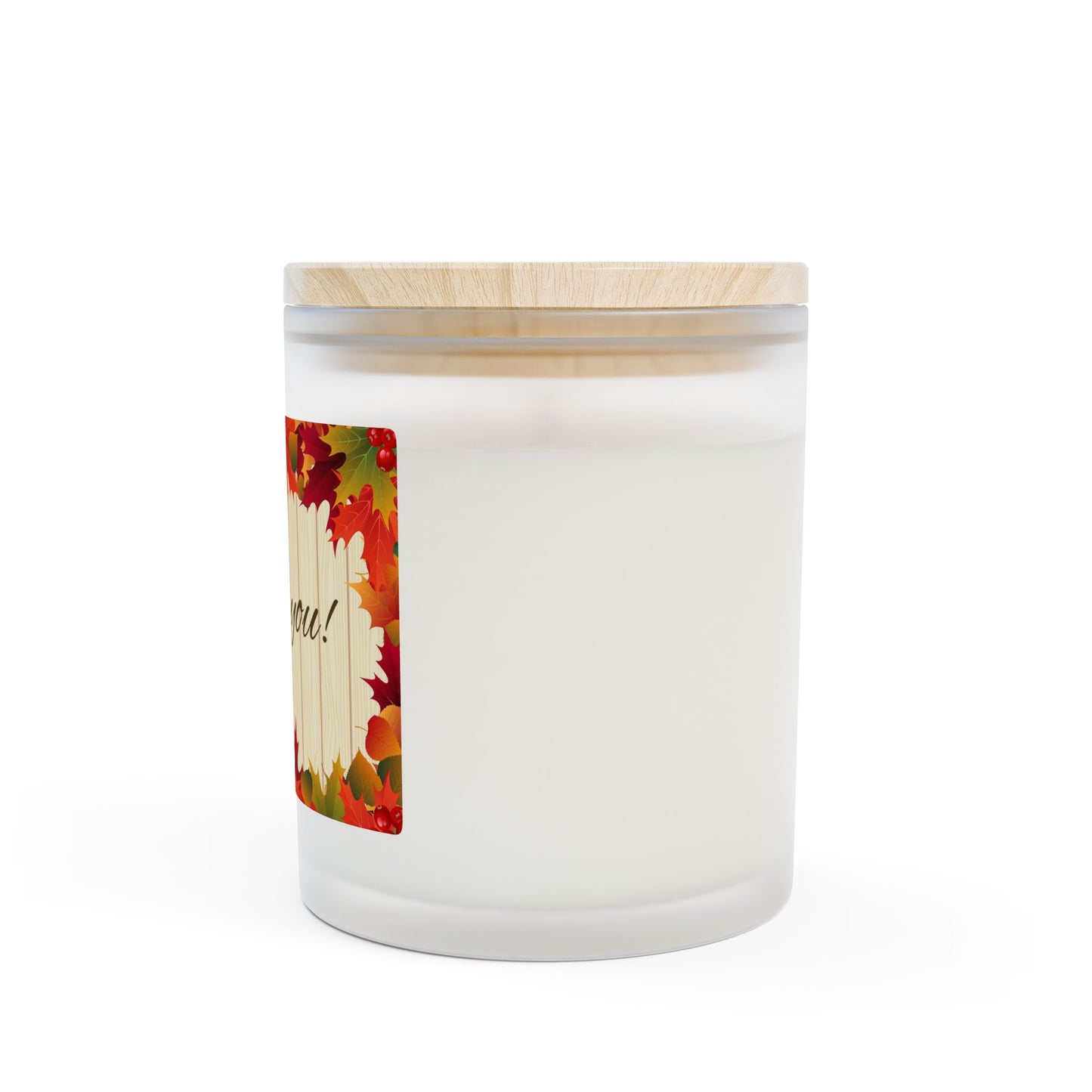 Thank You Autumn Candle — 11oz Frosted Glass Fall Scented Gift