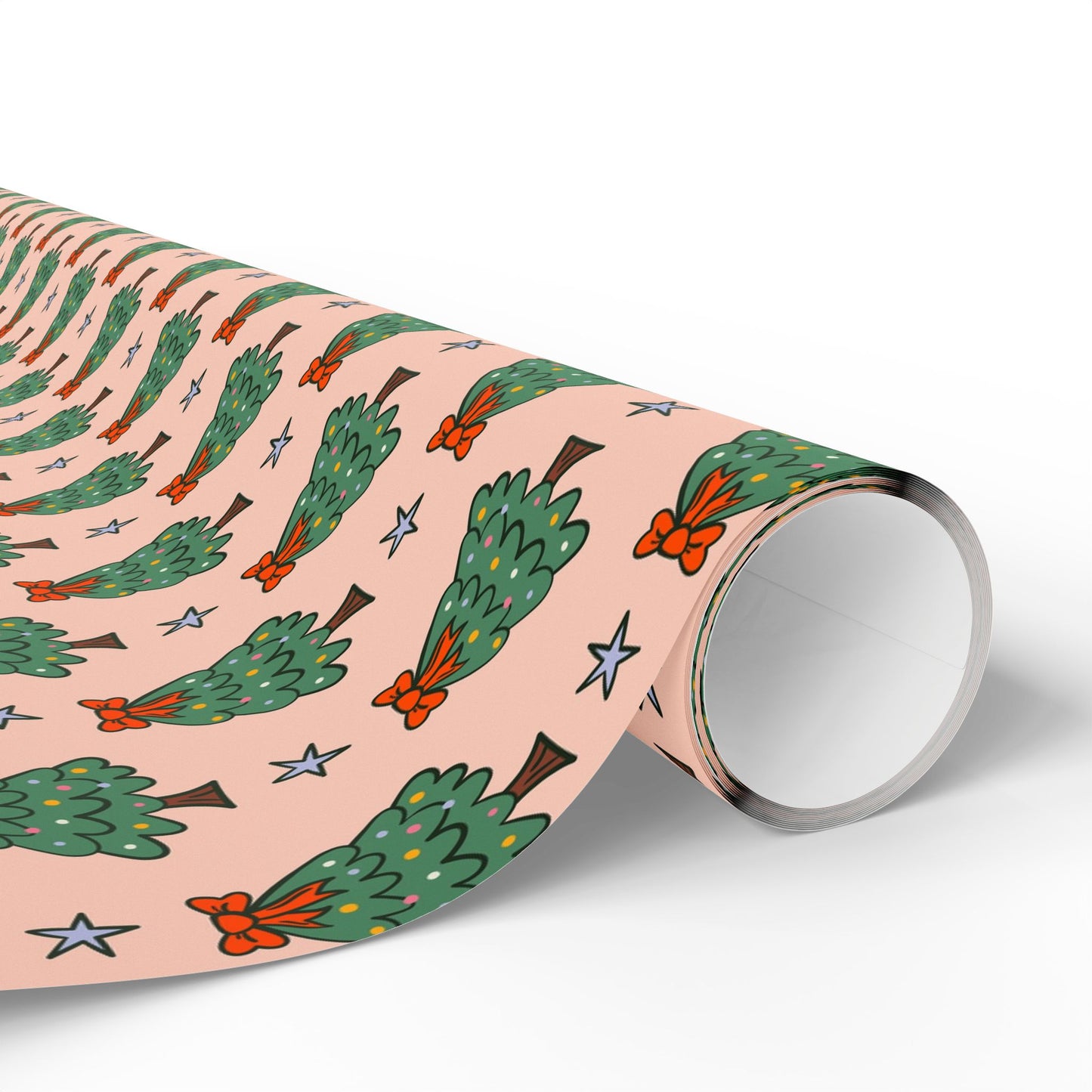 Christmas Tree Pattern Wrapping Paper Roll — Festive Gift Wrap for Holidays & Parties