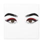 Red Lashes Wall Art Canvas — Glam Eyes Makeup Decor