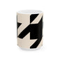 Modern Geometric Ceramic Mug, Stylish Coffee Cup, Gift for Her, Office Decor, Unique Kitchenware, Contemporary Design