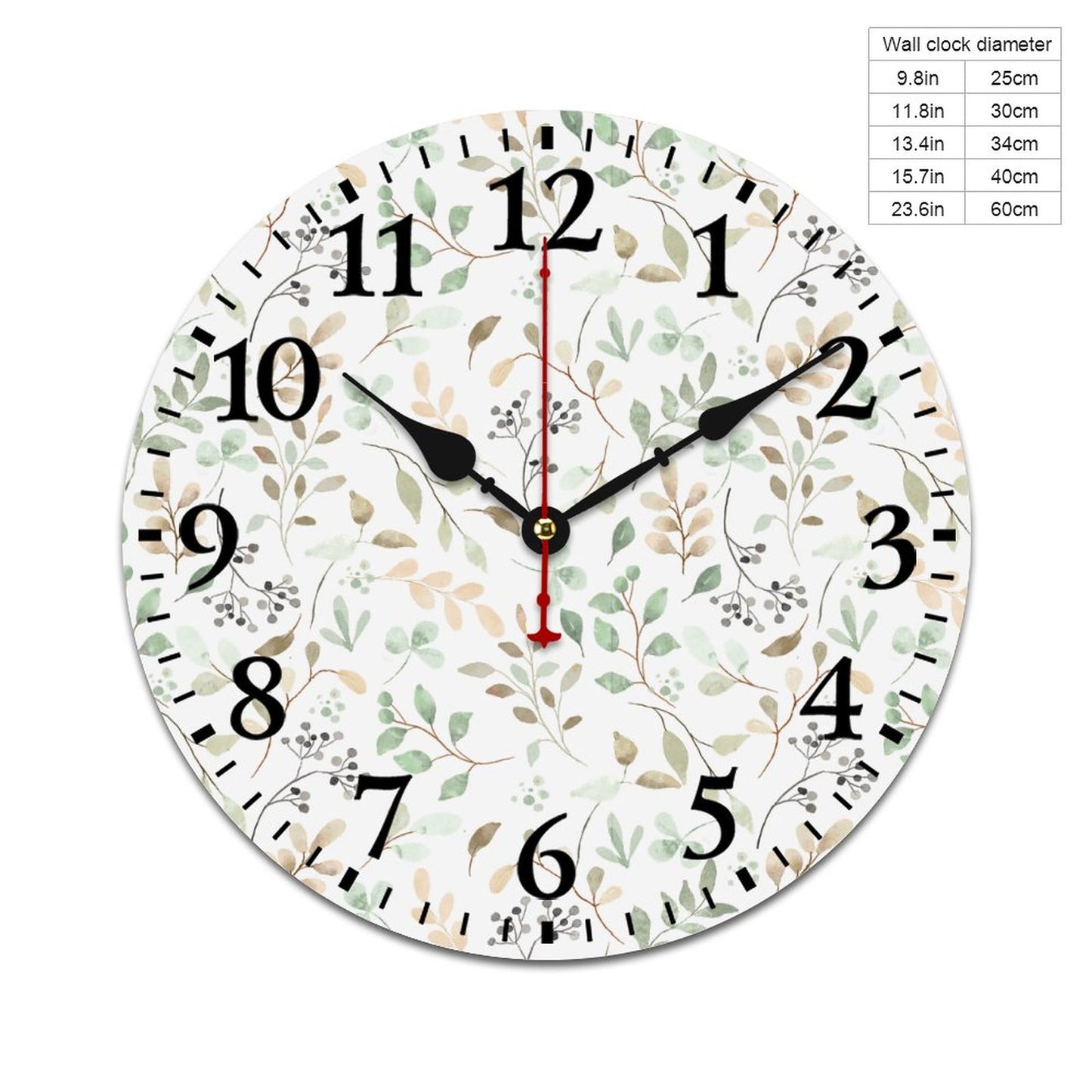 Wooden Wall Clock-9.84"x9.84"/ 25x25cm
