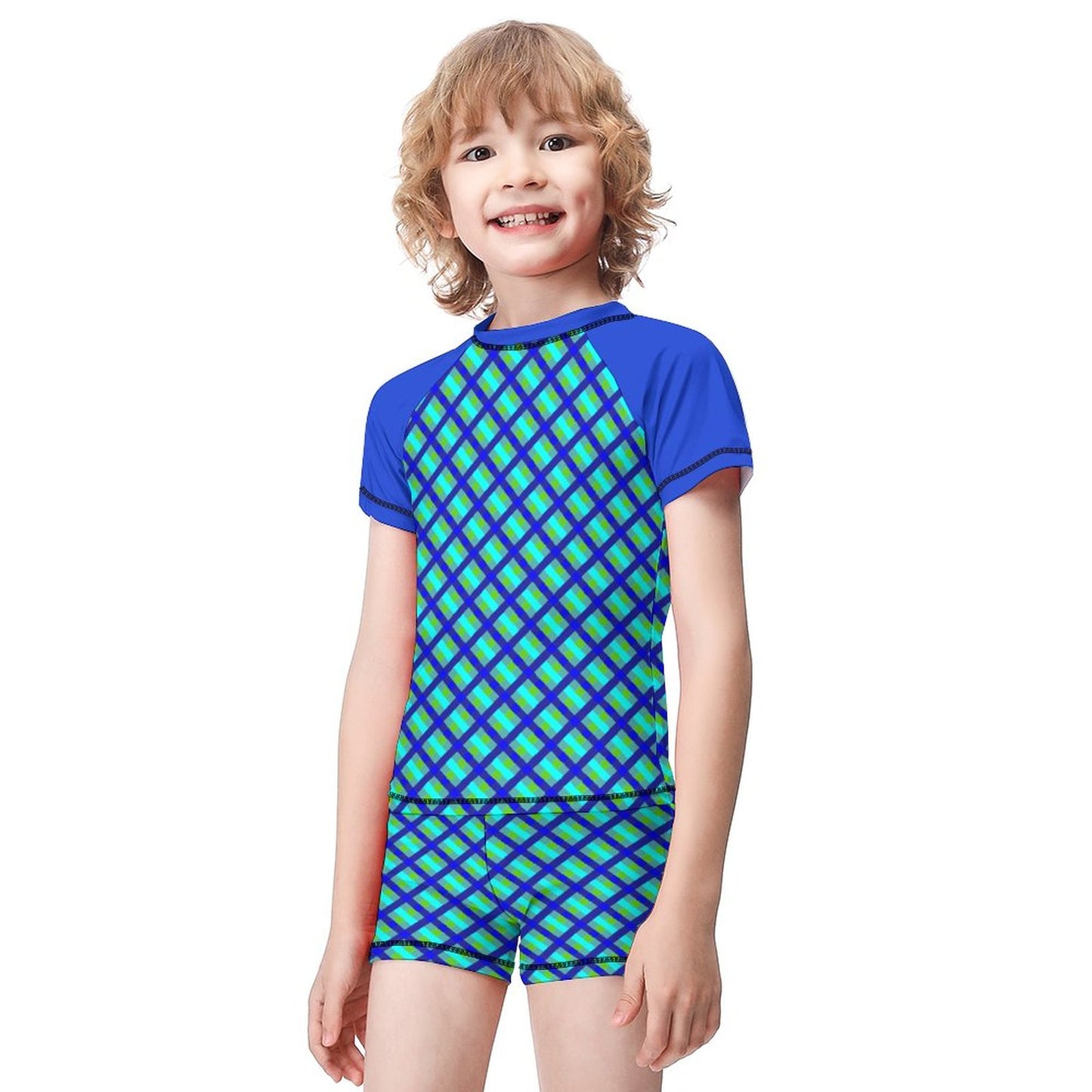 Swimsuit Set for Boys Blue and Green