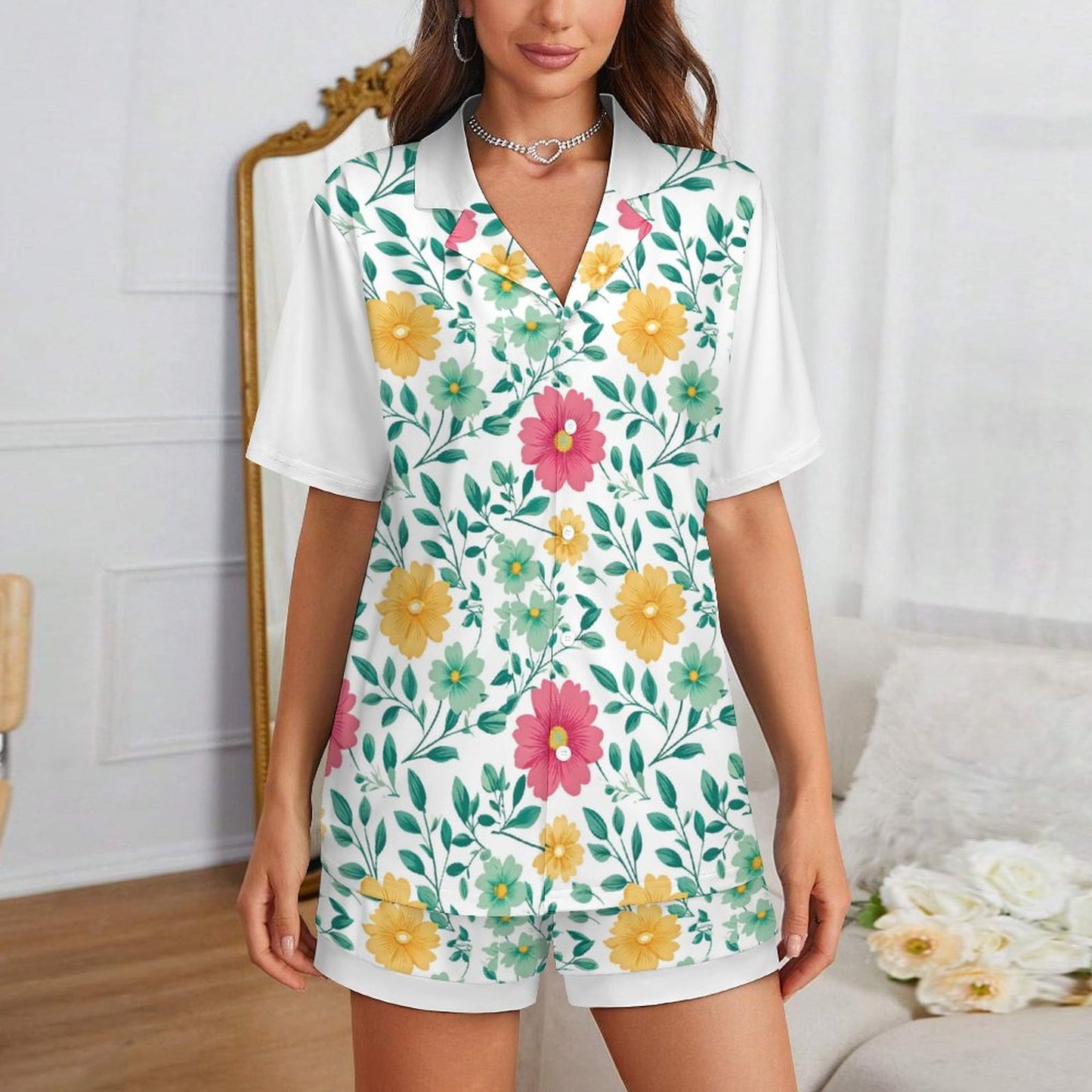 Women's Short Sleeve Pajama Set