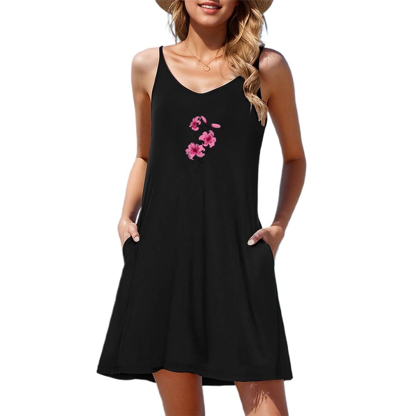 Sleeveless U-Neck Cami Dress for Women