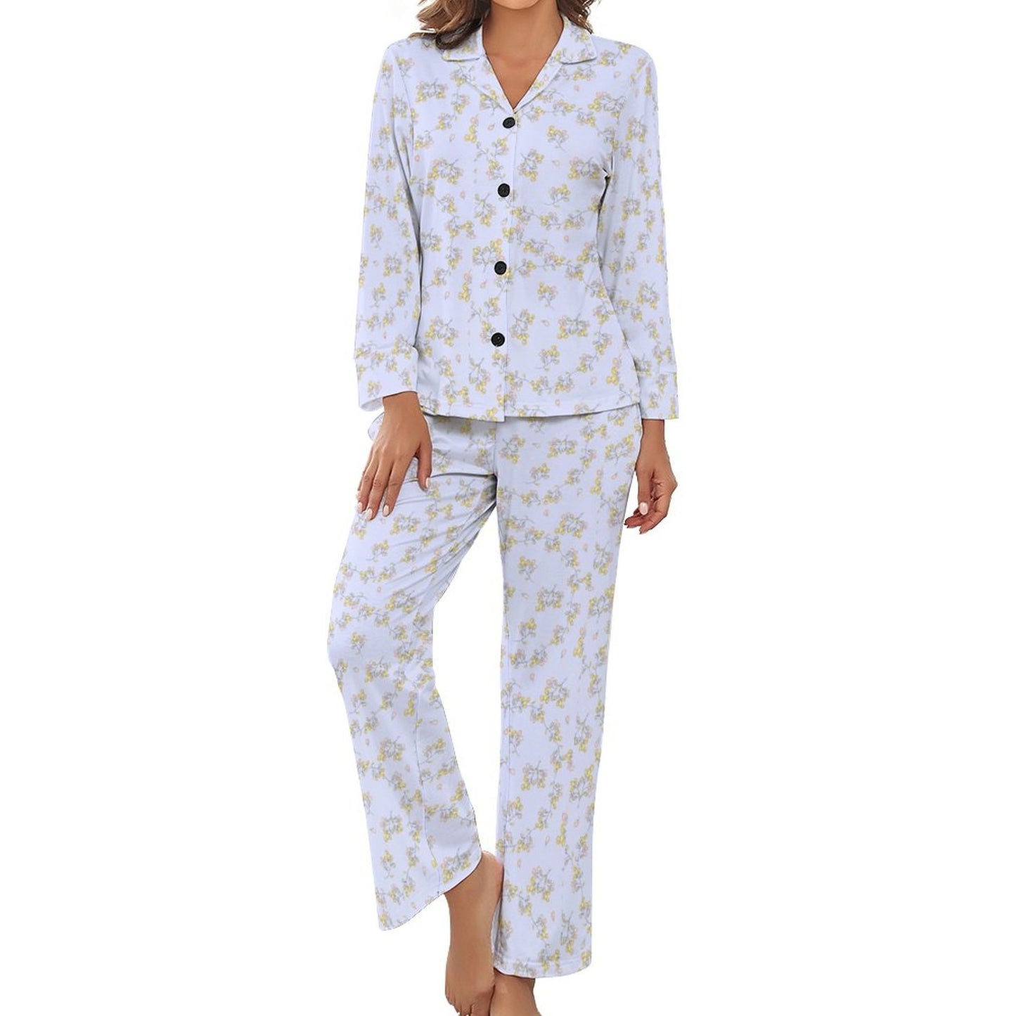 V-Neck Women Night Wear Pajamas
