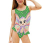 Girls Ruffle Trim One Piece Swimwear