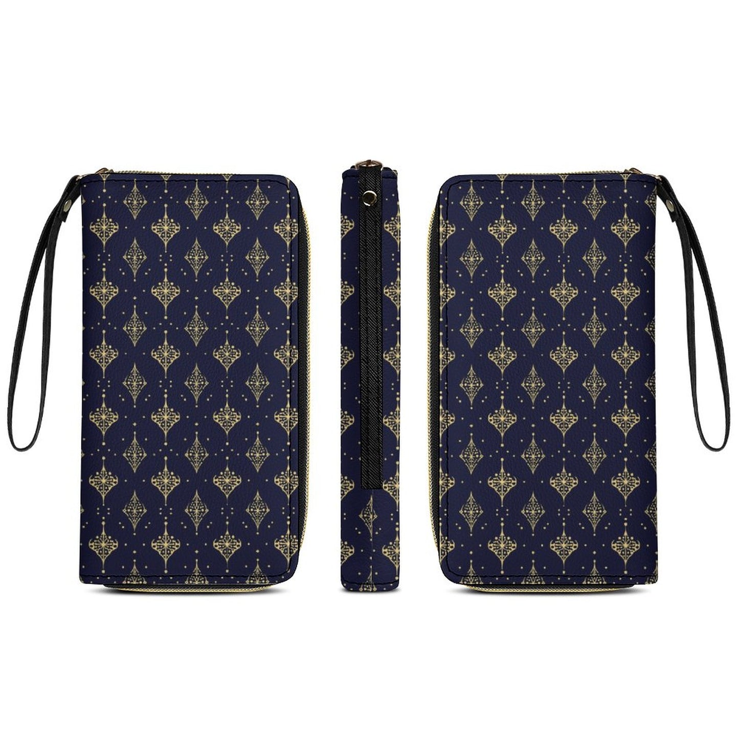 Leather Wallet with Wristlet Strap