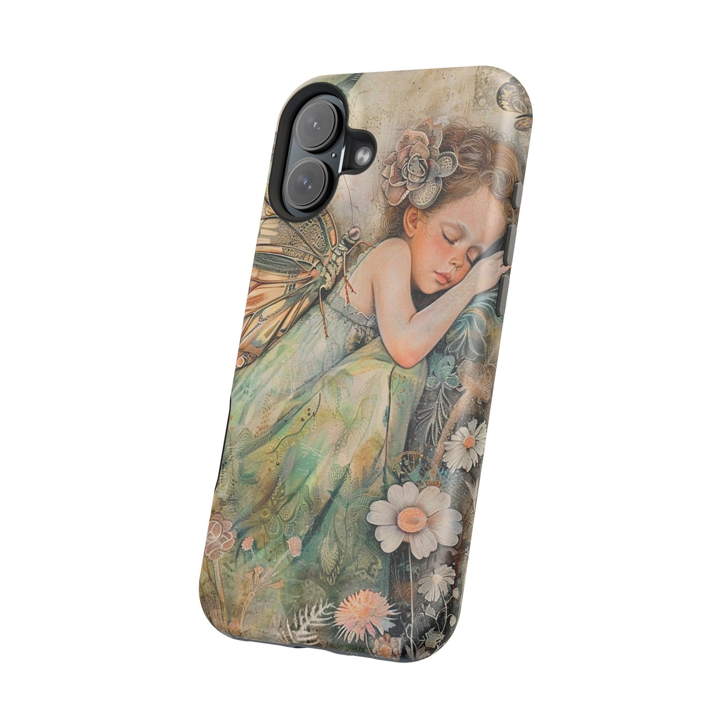 Fairy Sleeping Phone Case — Magnetic Impact-Resistant iPhone Cover