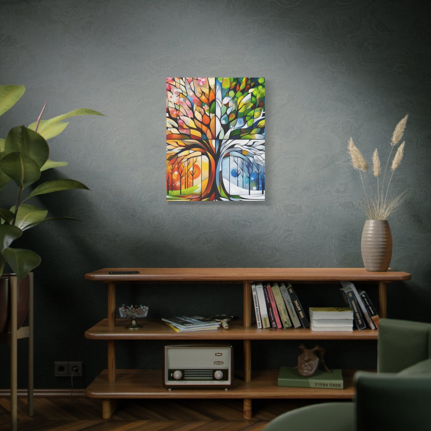 Seasons Tree Matte Canvas Wall Art — Stretched 1.25"