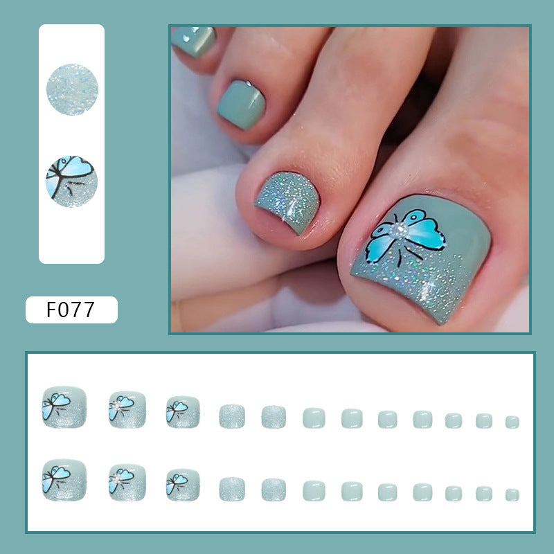 Pure desire French diamond flash ins wind sweet and cool hot girl press-on nails and Press-on toenails special fake nail manicure piece Press-on toenails nail｜365nails