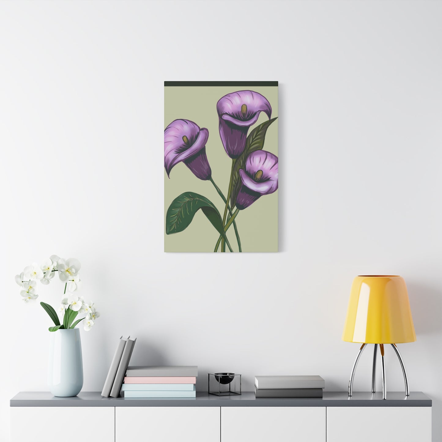 Copy of Matte Canvas, Stretched, 1.25" Purple Flowers