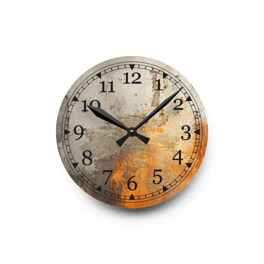 Rustic Acrylic Wall Clock - Vintage Decor for Home