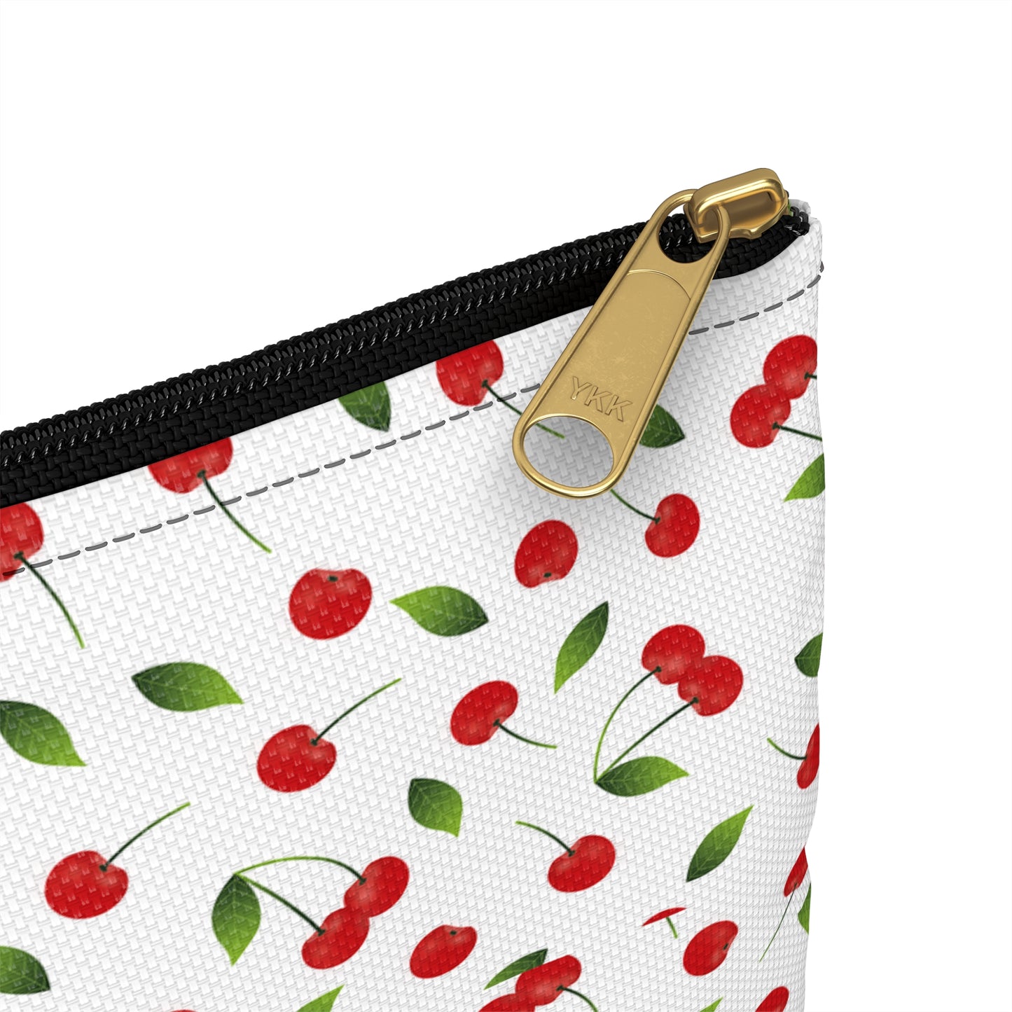 Cherry Blossom Accessory Pouch, Cute Toiletry Bag, Makeup Organizer, Gift for Her, Cherry Print Purse, Cherry Themed Essentials