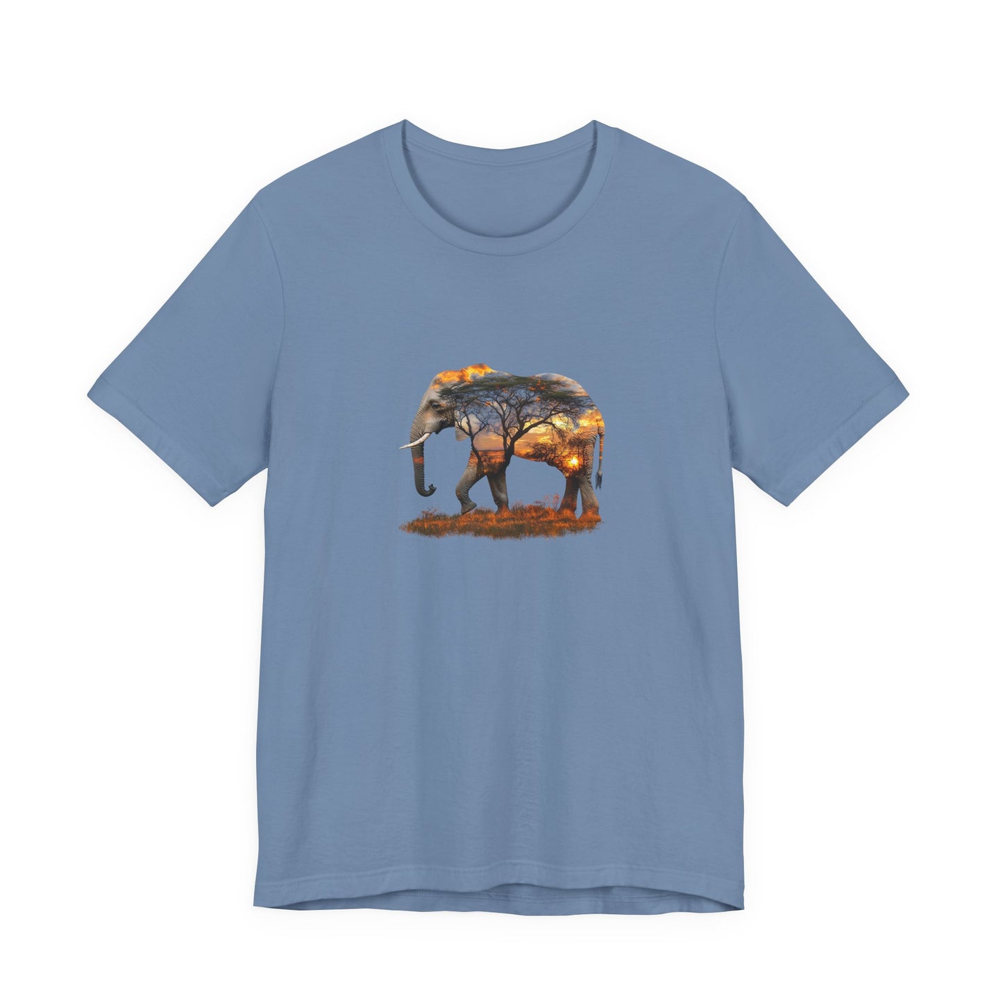 Elephant Sunset Unisex Jersey Tee