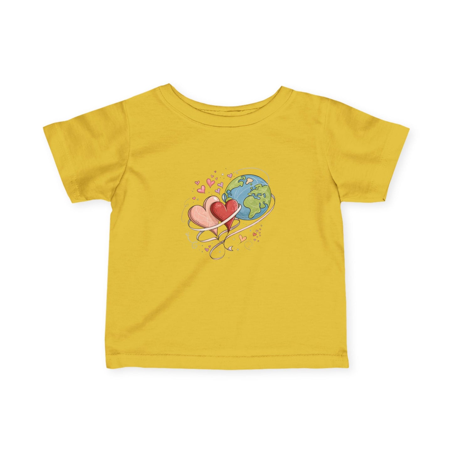 Infant Tee — "Love the Earth" Heart & Globe Baby Shirt