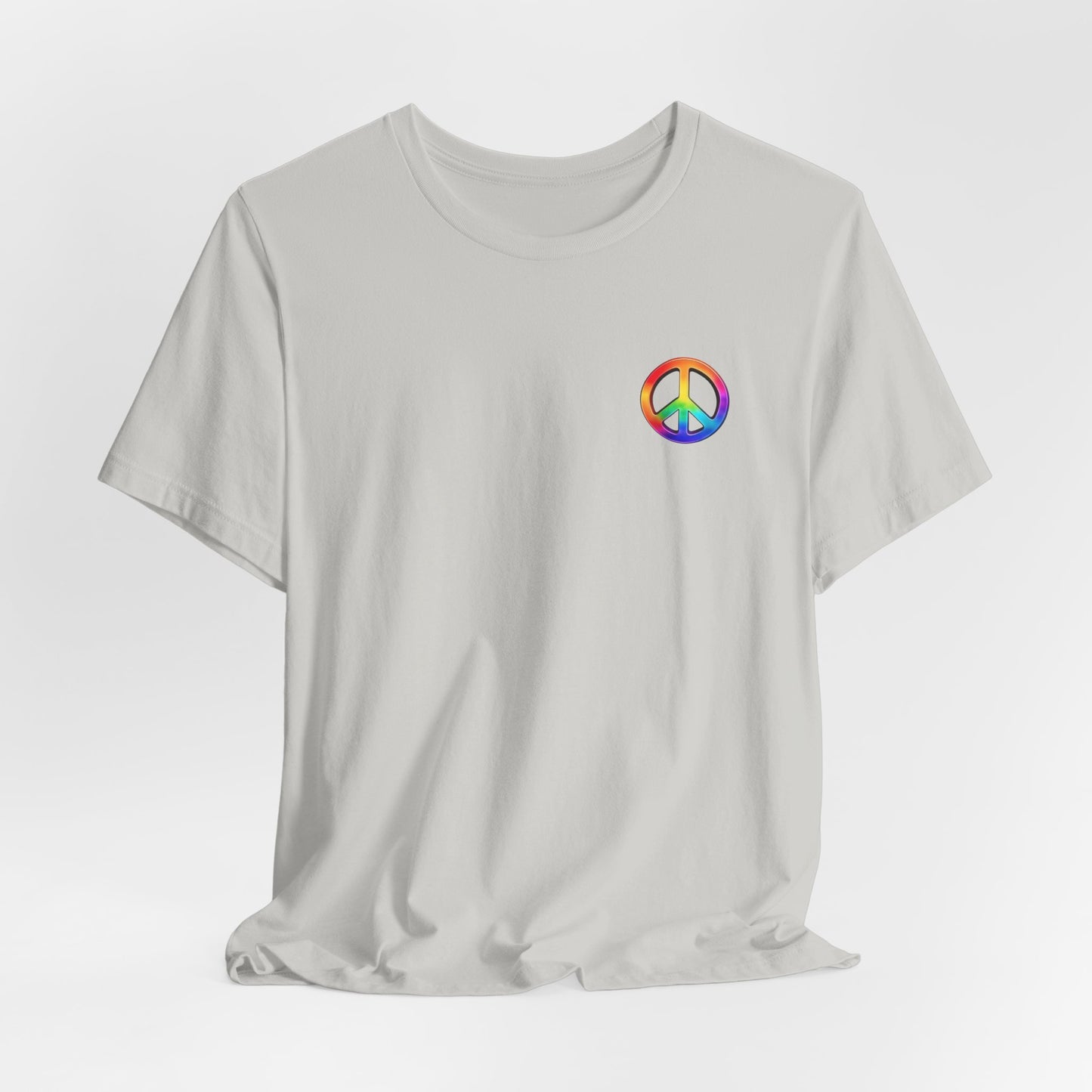 Peace Sign Tie-Dye Tee — Rainbow Hippie Peace Symbol T-Shirt