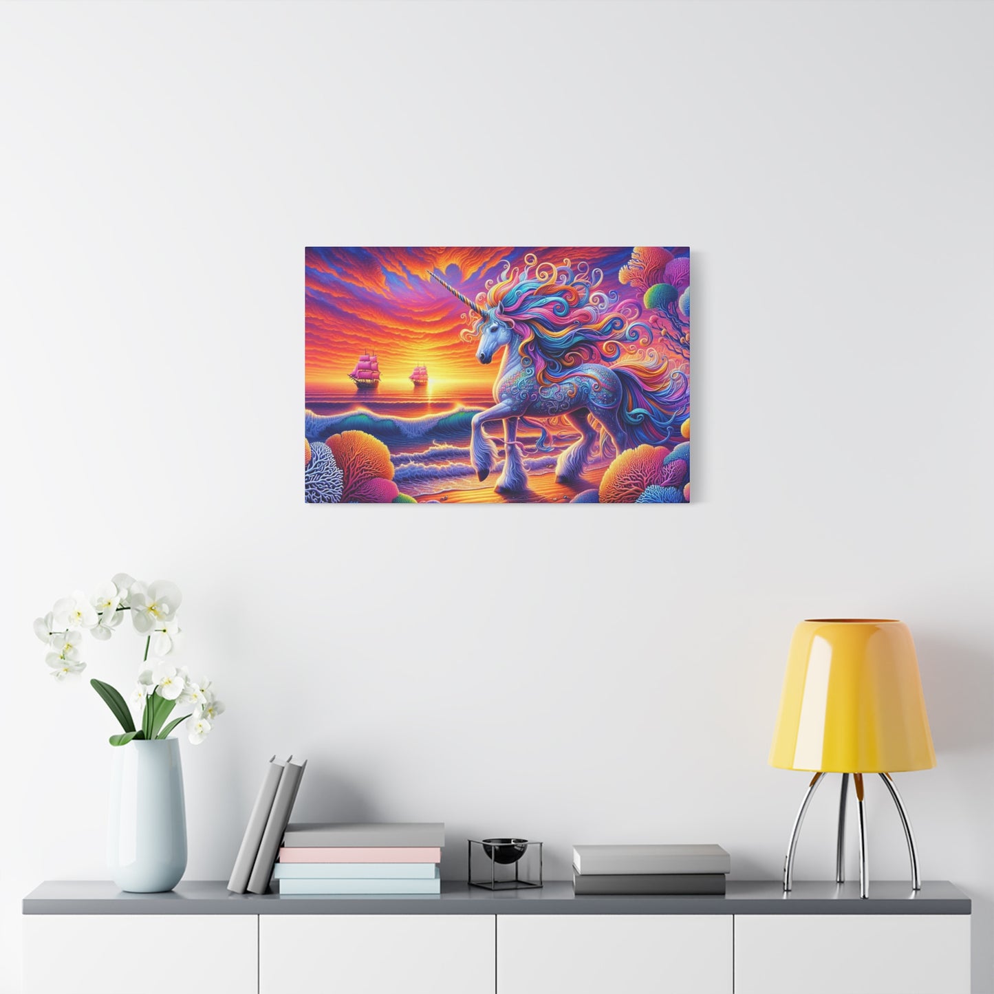 Matte Canvas, Stretched, 1.25"  Unicorn