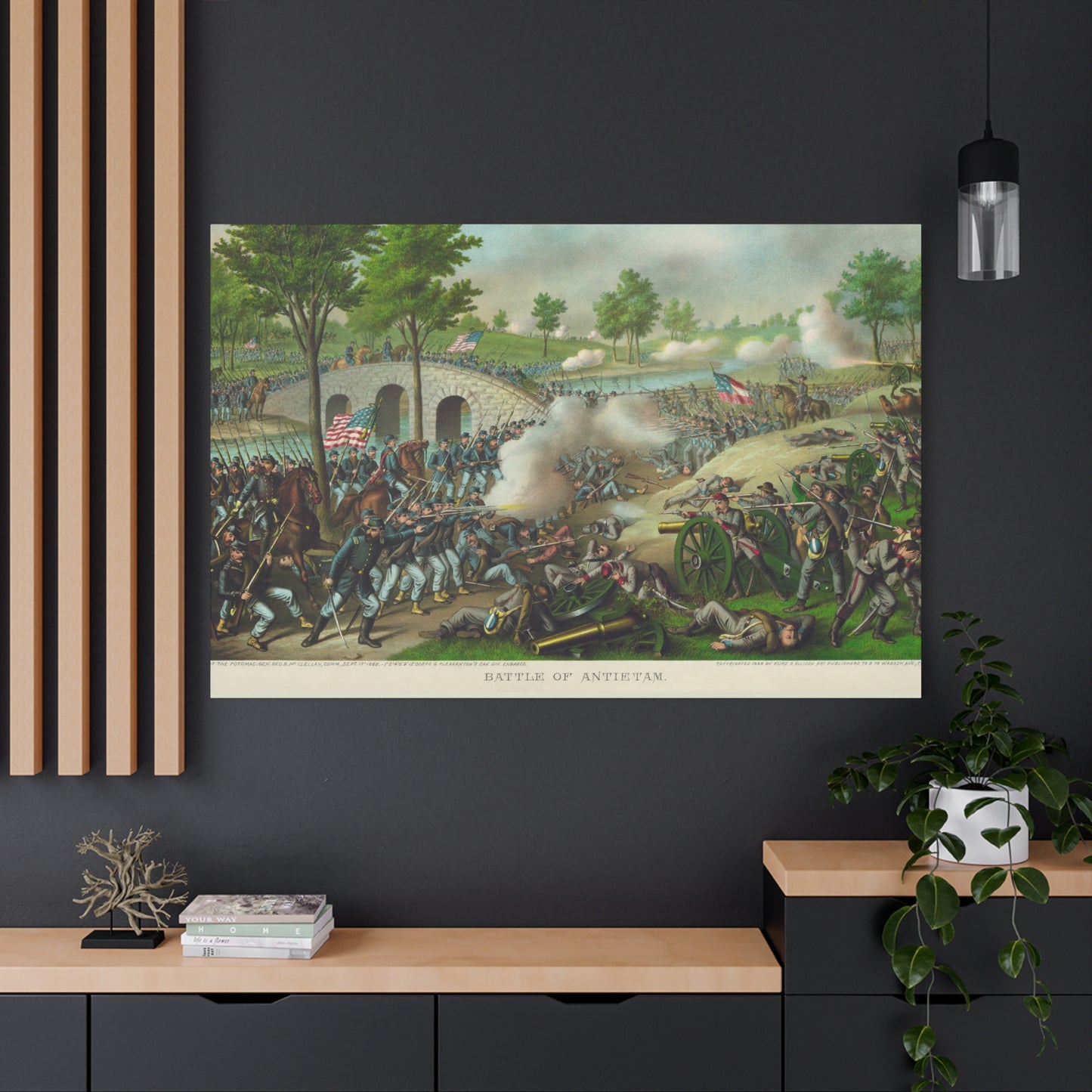 Antietam Battle Canvas Print — Civil War Historical Wall Art (Matte Stretched)