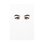 Glam Eyes Matte Canvas Wall Art — Brown Eyes with Red Lashes