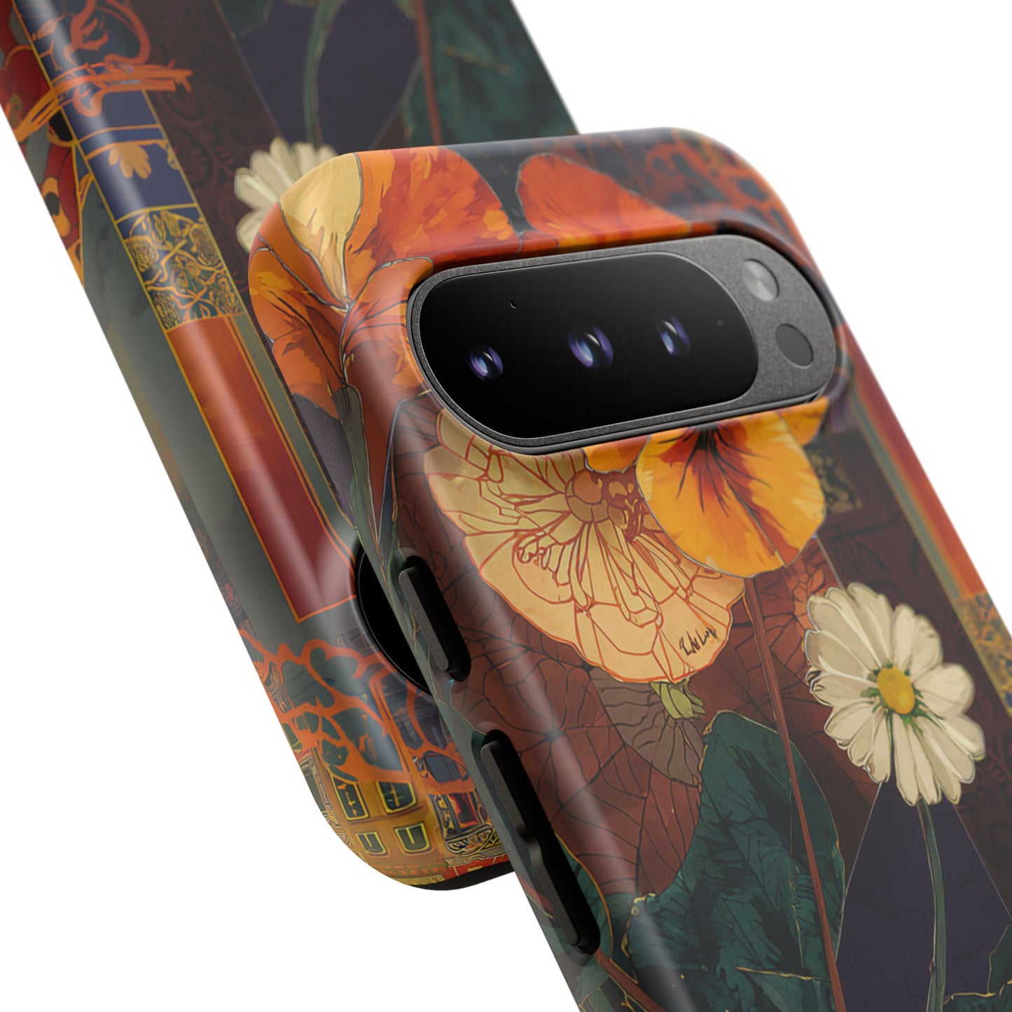 Floral Pansy Tough Phone Case — Vintage Botanical Protection