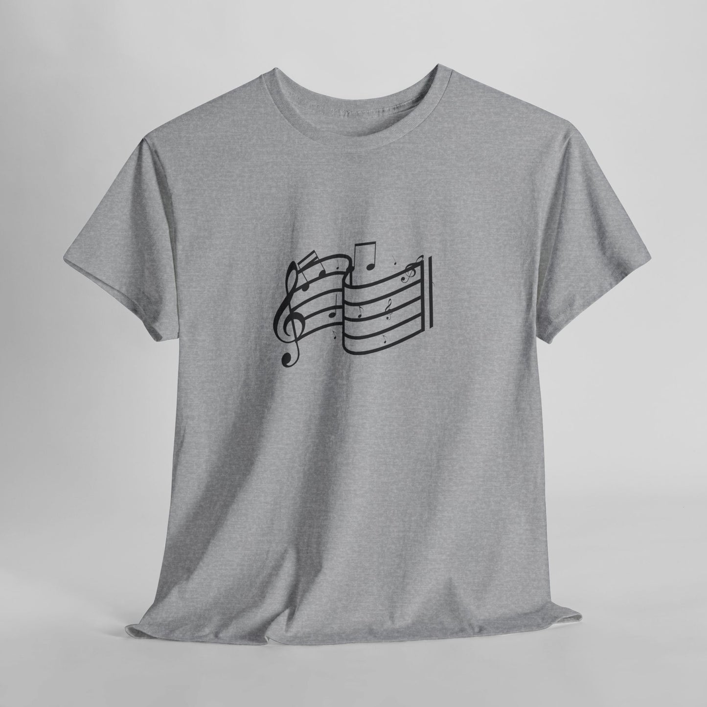 Music Notes T‑Shirt — Minimalist Sheet Music Tee for Musicians & Music Lovers