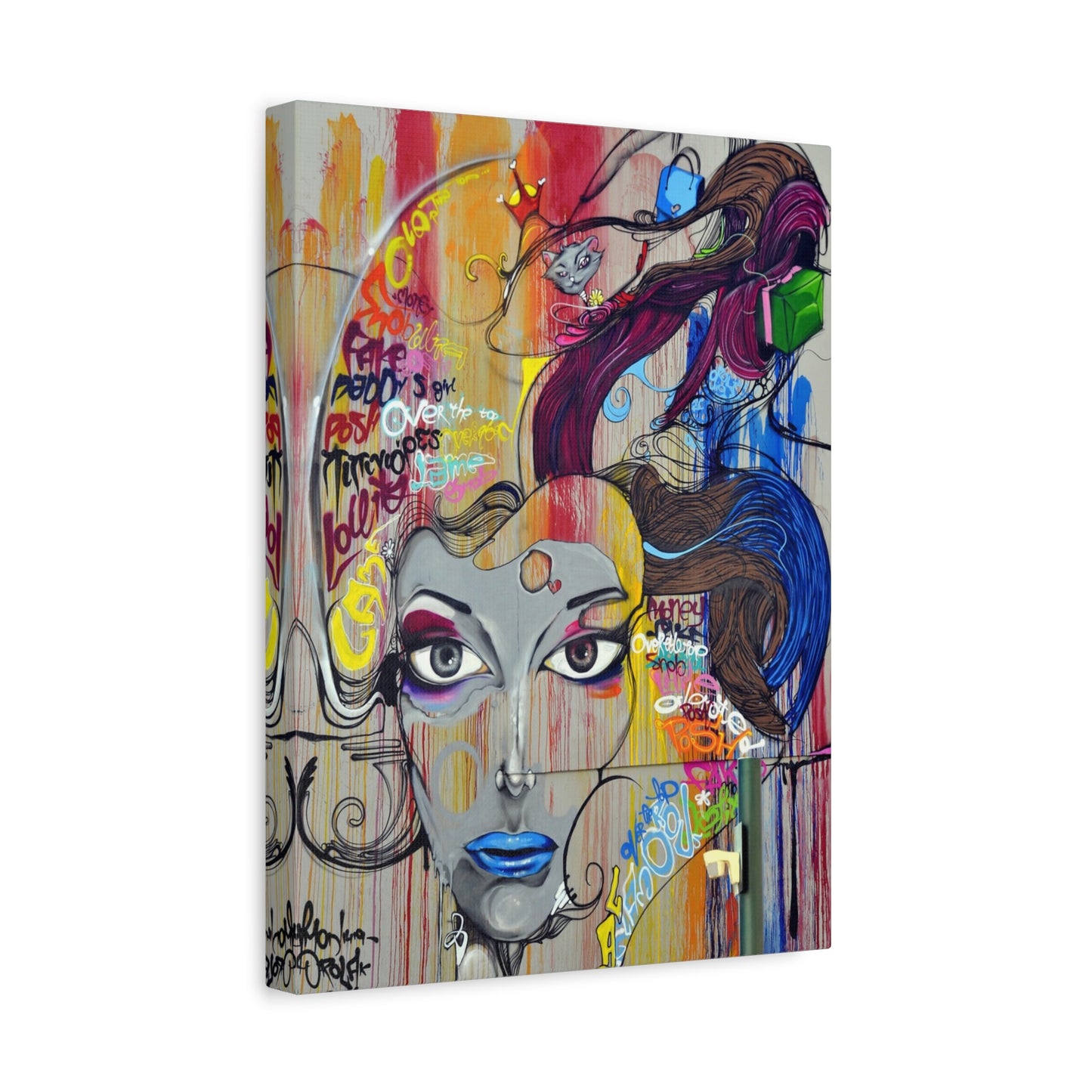 Colorful Graffiti Portrait Canvas