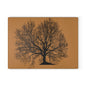 Rustic Tree Design Glass Cutting Board, Kitchen Gift, Home Decor, Personalized Wedding, Housewarming, Culinary Essential
