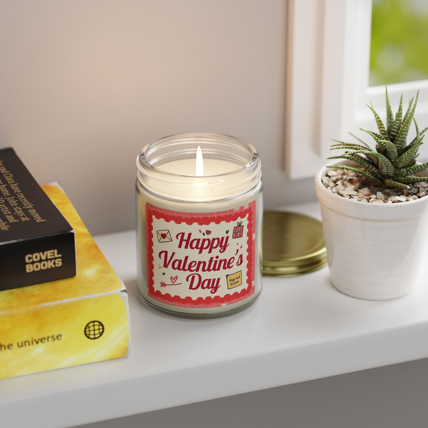 Valentine’s Day Scented Candle — Coconut Apricot Wax (4oz & 9oz)