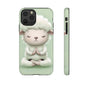 Meditating Lamb Phone Case — Cute Pastel Protective iPhone Cover